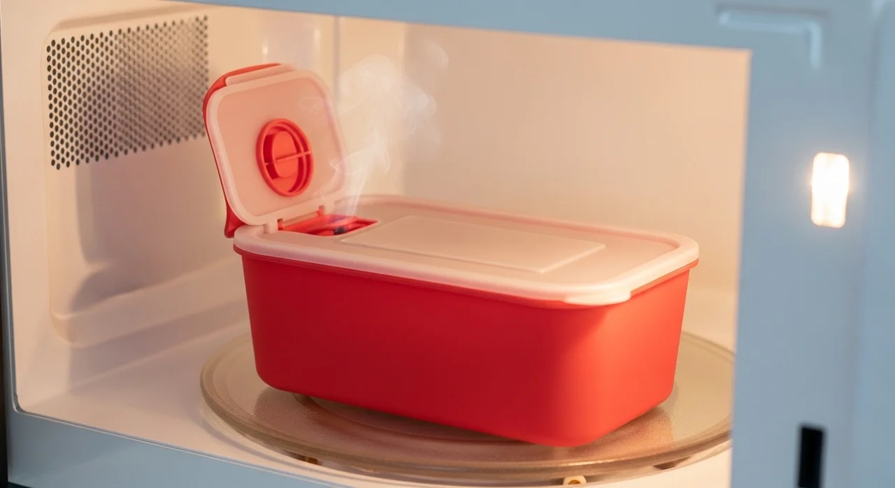 전자레인지 돌릴 때 스팀홀 유무가 밥맛을 가른다