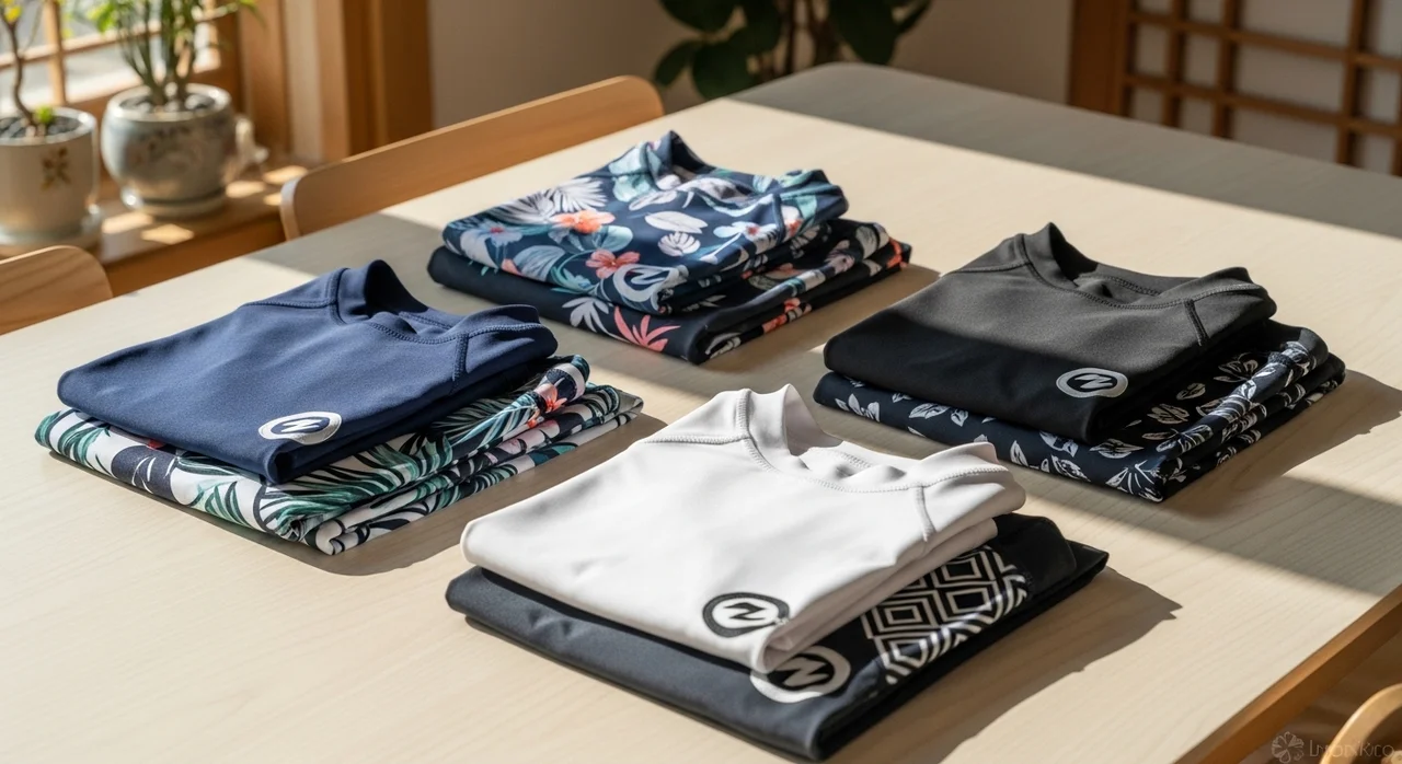 래쉬가드 소재 차이 완벽 정리: 폴리 vs 나일론 비교