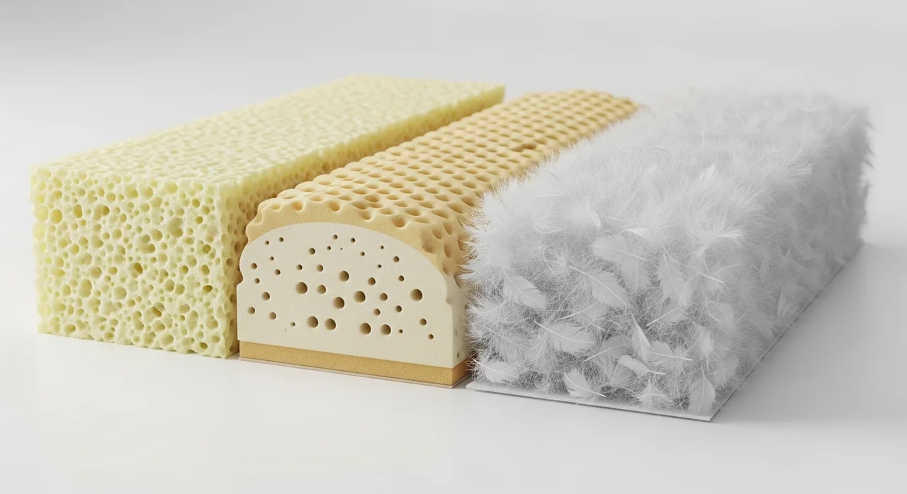 소재별 푹신함이 실측 높이를 바꿔