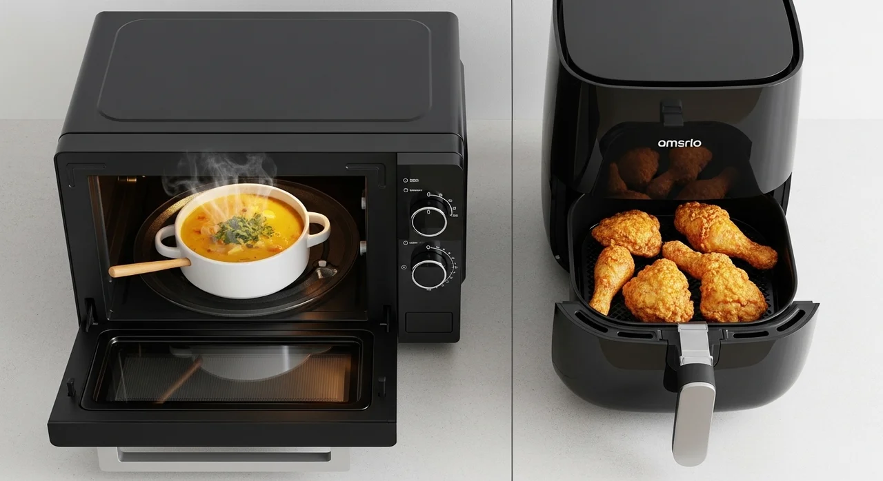 전자레인지 vs 에어프라이어 한눈에 비교하기