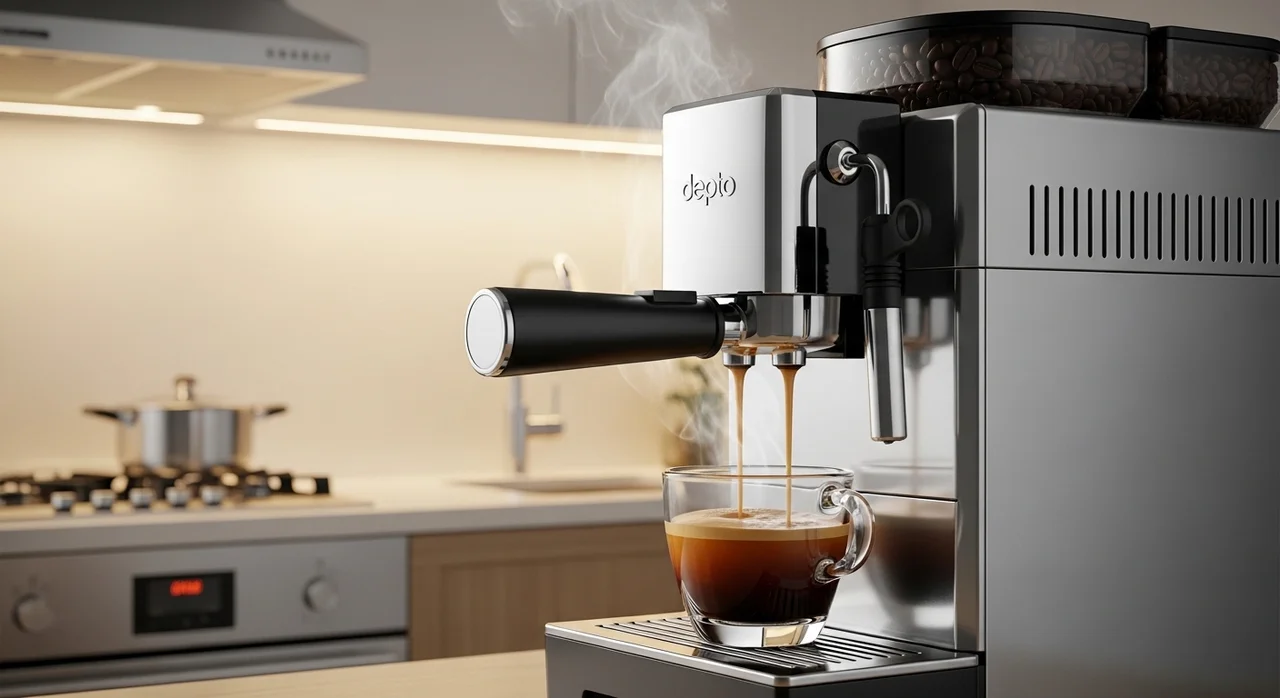 신선한 원두를 버튼 하나로, 전자동 커피머신